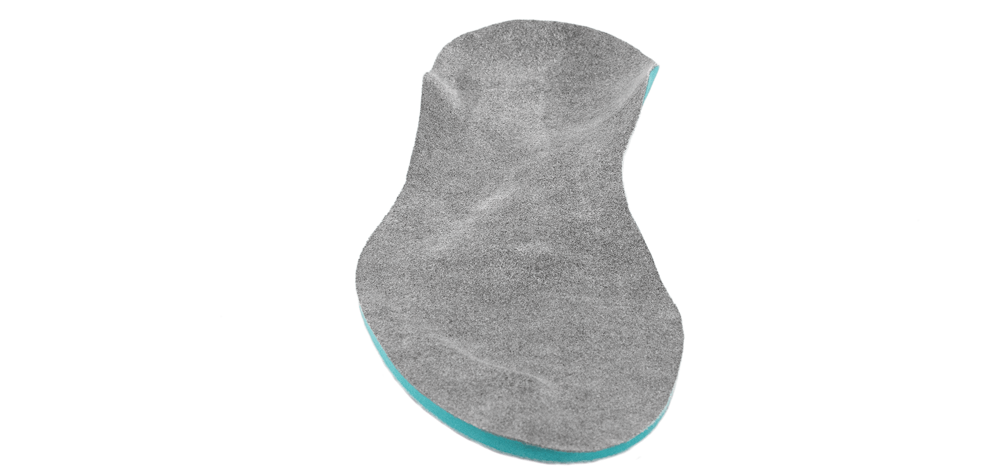 A pedics insole with gray cover material in 360 view