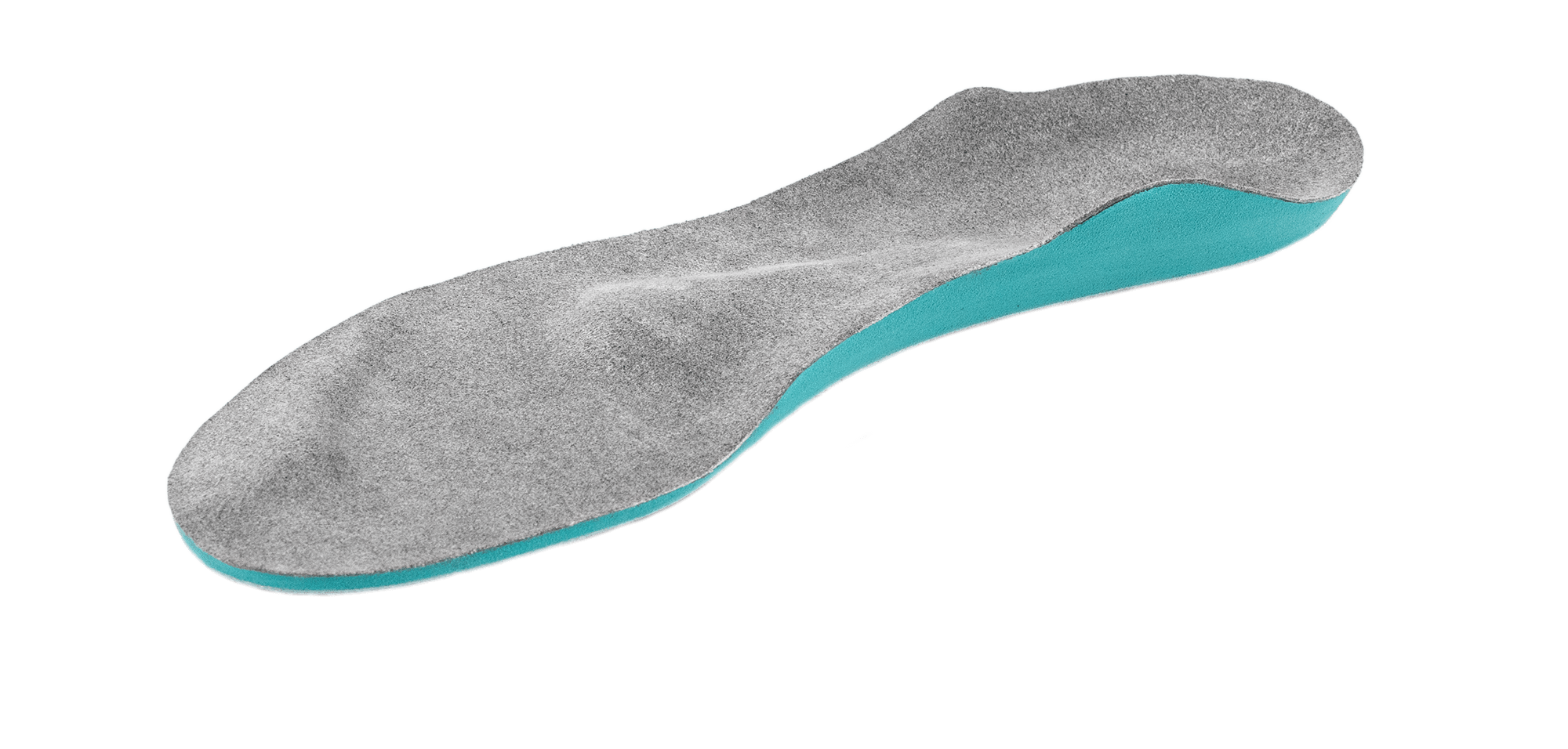 A pedics insole with gray cover material in 360 view