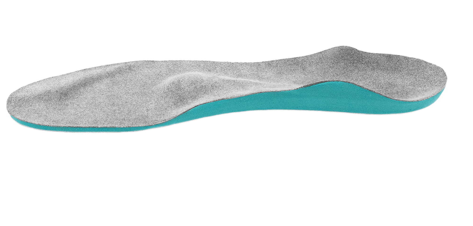 A pedics insole with gray cover material in 360 view